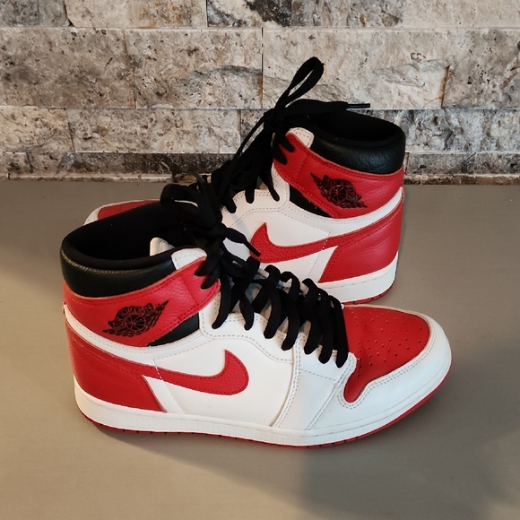 Nike Other - Nike  Air Jordan 1 Red and White High-Top Sneakers